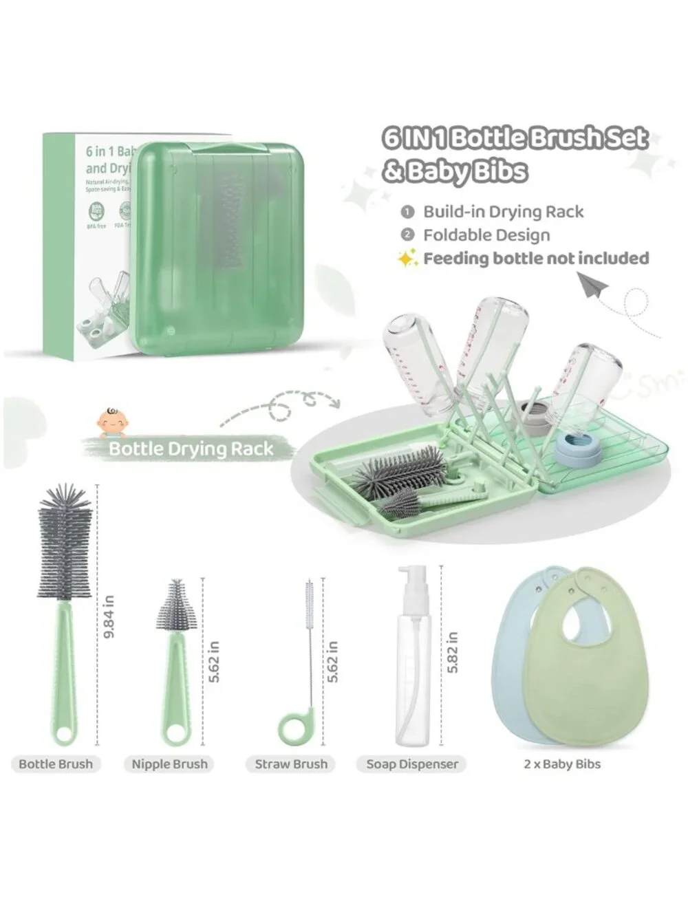 NEW 19 Piece Newborn New Baby Grooming Essentials Kit Bath Brush Bib Nail Needs